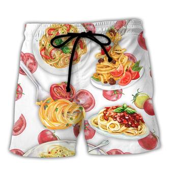 Food Pasta Make Me Happy Beach Shorts - Seseable