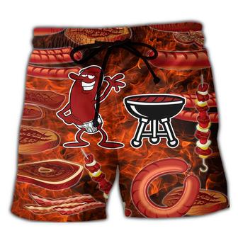Food Sausage It's Not A Party Beach Shorts - Seseable