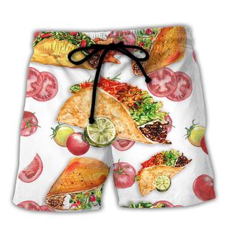 Food Tacos Life Is Better With Tacos Beach Shorts - Seseable