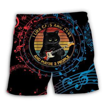 Guitar I Like Cats And Bass Beach Short - Seseable