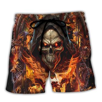 Skull When I Was Born The Devil Said Oh...Sh!t! Competition Beach Short - Seseable
