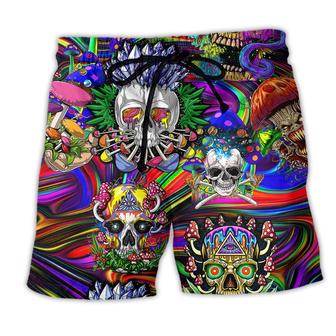 Skull You're Weird And I Like That Color Beach Short - Seseable