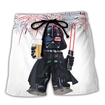 Starwars Independence Day Darth Vader With Beer Beach Short Family | Favorety