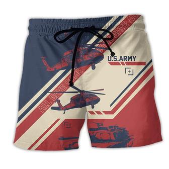 Veteran Us Army All Gave Some Some Gave All Beach Short - Seseable