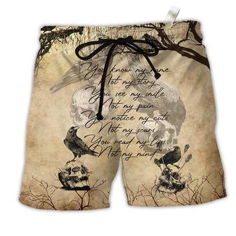 Viking Raven You Know My Name Not My Story Beach Short - Seseable