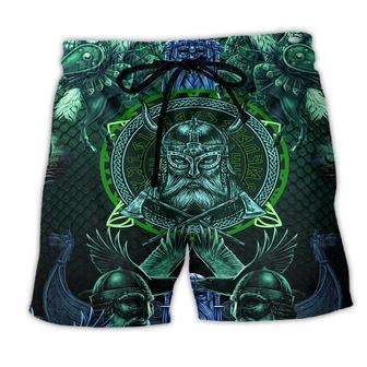 Viking See You In Valhalla Blue Style Beach Short - Seseable