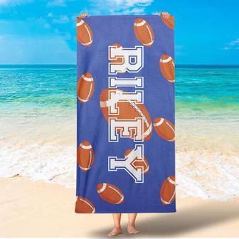 Personalized Balls Sports Party And Name Beach Towel - Seseable
