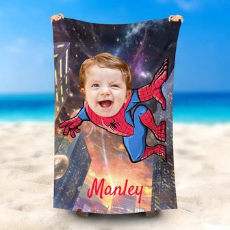 Personalized Name Babyspider Star Sky Beach Towel - Seseable