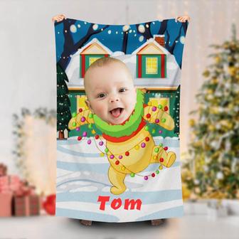 Personalized Name House Winnie Play Snow Beach Towel - Seseable