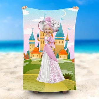 Personalized Pink Duchess Castle Beach Towel For Woman - Seseable