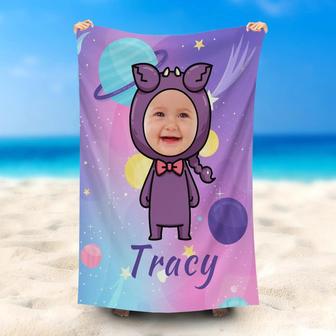 Personalized Planet Space Scorpio Baby Beach Towel - Seseable