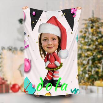 Personalized Santa Vanellope Beach Towel With Photo - Seseable