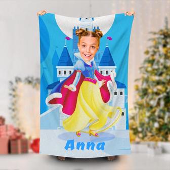 Personalized Snowwhite Winter Cloack Beach Towel - Seseable