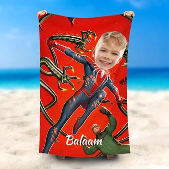 Personalized Spiderboy And Doctor Octopus Beach Towel - Seseable