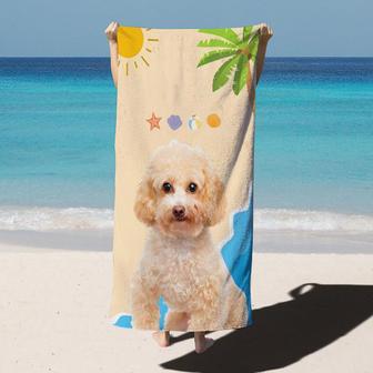 Pet Portrait Personalized Summer Beach Towel for Gift - Seseable