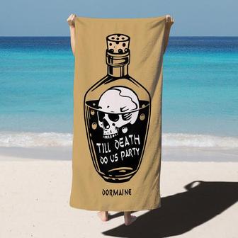 Till Death Do Us Party Beach Towel for Couple Gift - Seseable