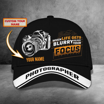 Custom Classic Camera Name Cap - Personalized Gift - Thegiftio UK