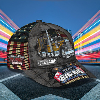 Custom Classic Cap Gift for Trucker Big Rig Challenge - Personalized Name - Thegiftio UK