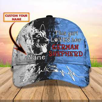 Custom Classic Cap - Personalized German Shepherd Name Cap - Thegiftio UK