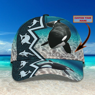 Custom Classic Cap - Personalized Killer Whale Design - Thegiftio