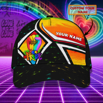 Custom Classic Cap - Personalized Lgbt Name Hat - Thegiftio UK