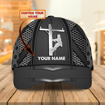 Custom Classic Cap - Personalized Lineman Name Hat - Thegiftio UK