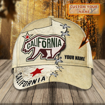 Custom Classic Cap - Personalized Name - California Theme - Thegiftio UK