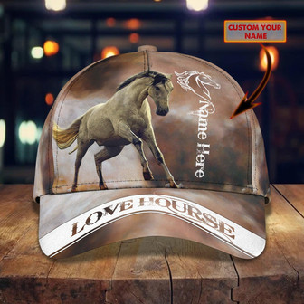 Custom Classic Cap - Personalized Name Horse Cap - Thegiftio