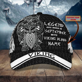 Custom Classic Cap - Personalized Viking Name Cap - Thegiftio UK