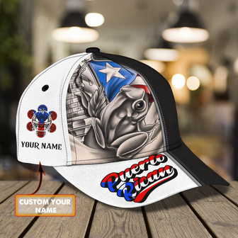 Custom Classic Cap Puerio Rican Hat- Personalized Name - Thegiftio UK