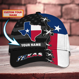 Custom Classic Cap Texas - Personalized Name - Thegiftio UK