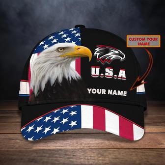 Custom Classic Cap USA Eagle Cap Custom Name - Thegiftio UK