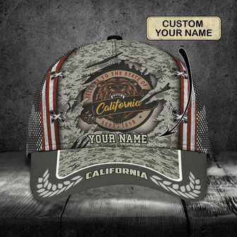 Custom Classic Cap Welcome To The State Of California - Personalized Name - Thegiftio UK