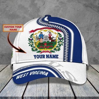 Custom Classic Cap West Virgina Hat - Personalized Name - Thegiftio UK