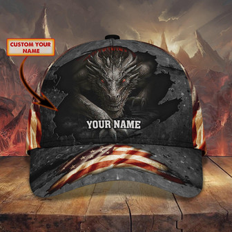 Custom Classic Dragon Cap - Personalized Name - Thegiftio UK