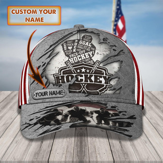 Custom Classic Hockey Cap - Personalized Name - Thegiftio UK