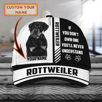 Custom Classic Rottweiler Name Cap - Thegiftio UK