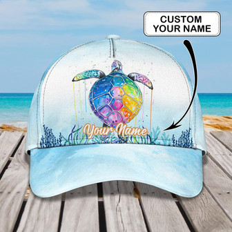 Custom Classic Sea Turtle Personalized Cap - Thegiftio UK