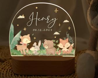 Night light for baby personalized cute baby acrylic night lamp soft baby night light - Monsterry