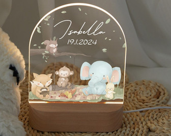 Easter gift for baby personalized baby night light animal night lamp for kids baby gifts - Monsterry