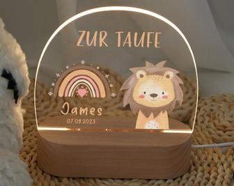 Personalized baby christening gift baby night light christening gift for girl christening gift for boy - Monsterry CA