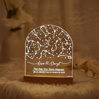 Custom star map by date Star map night light Personalized constellation map Stars Chart Gift for Couples - Monsterry CA