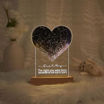 Personalized Star Map night light for couple Celestial Map night light Sky Star Night Light - Monsterry AU