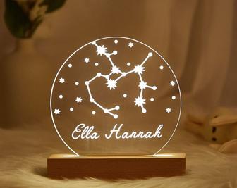 Personalized twelve constellation LED lights - Mother's Day Gift - Anniversary - Engagement - Custom Gift - Gift for Her - Gifts for Him - Monsterry UK