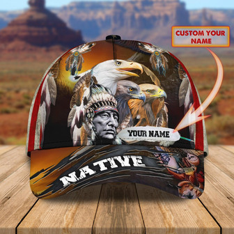Custom Native American Personalized Classic Cap - Thegiftio UK