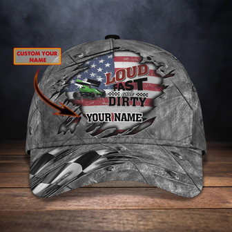 Customizable Classic Racing Cap - Personalized Vintage Style - Thegiftio