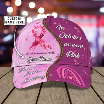 Personalized Breast Cancer Awareness Cap - Custom Classic Cap - Thegiftio UK