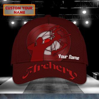 Personalized Classic Archery Red Cap - Custom Name - Thegiftio UK
