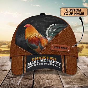 Personalized Classic Cap: Find Joy With Chickens - Thegiftio UK