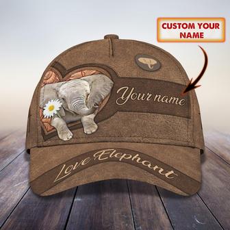 Personalized Custom Classic Cap - Love Elephant Theme - Thegiftio UK